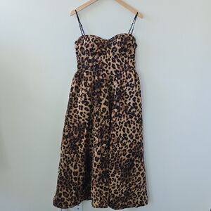 Leopard Print Midi Dress